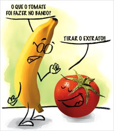Alimentos para o Bom Humor” Tomate-e-banana